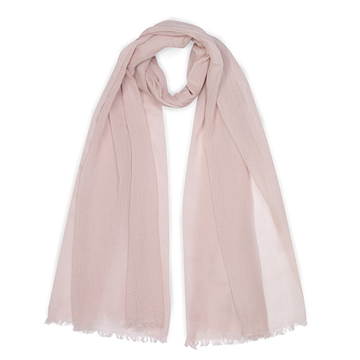 Blush pink merino scarf by Kashmir Loom