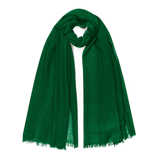 Forest green merino scarf by Kashmir Loom