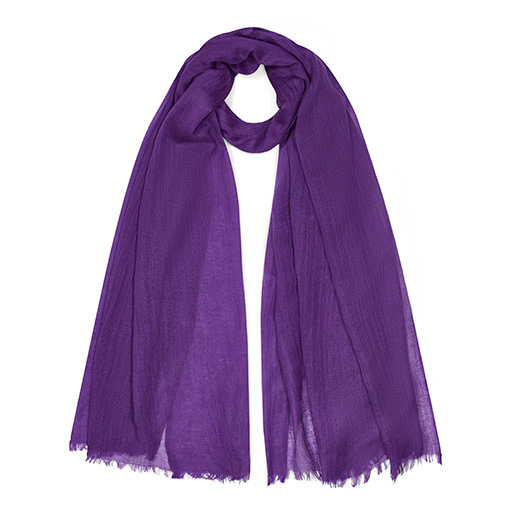 Plum merino scarf by Kashmir Loom