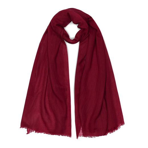 Bordeaux merino scarf by Kashmir Loom