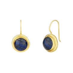 Lapis lazuli round hook earrings by Ottoman Hands