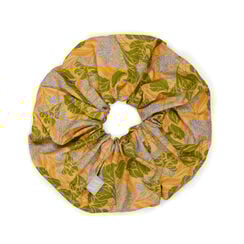 E.A. S&eacute;guy yellow and blue daisies scrunchie