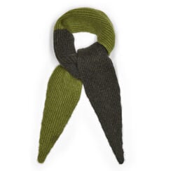 Green cashmere sailor scarf