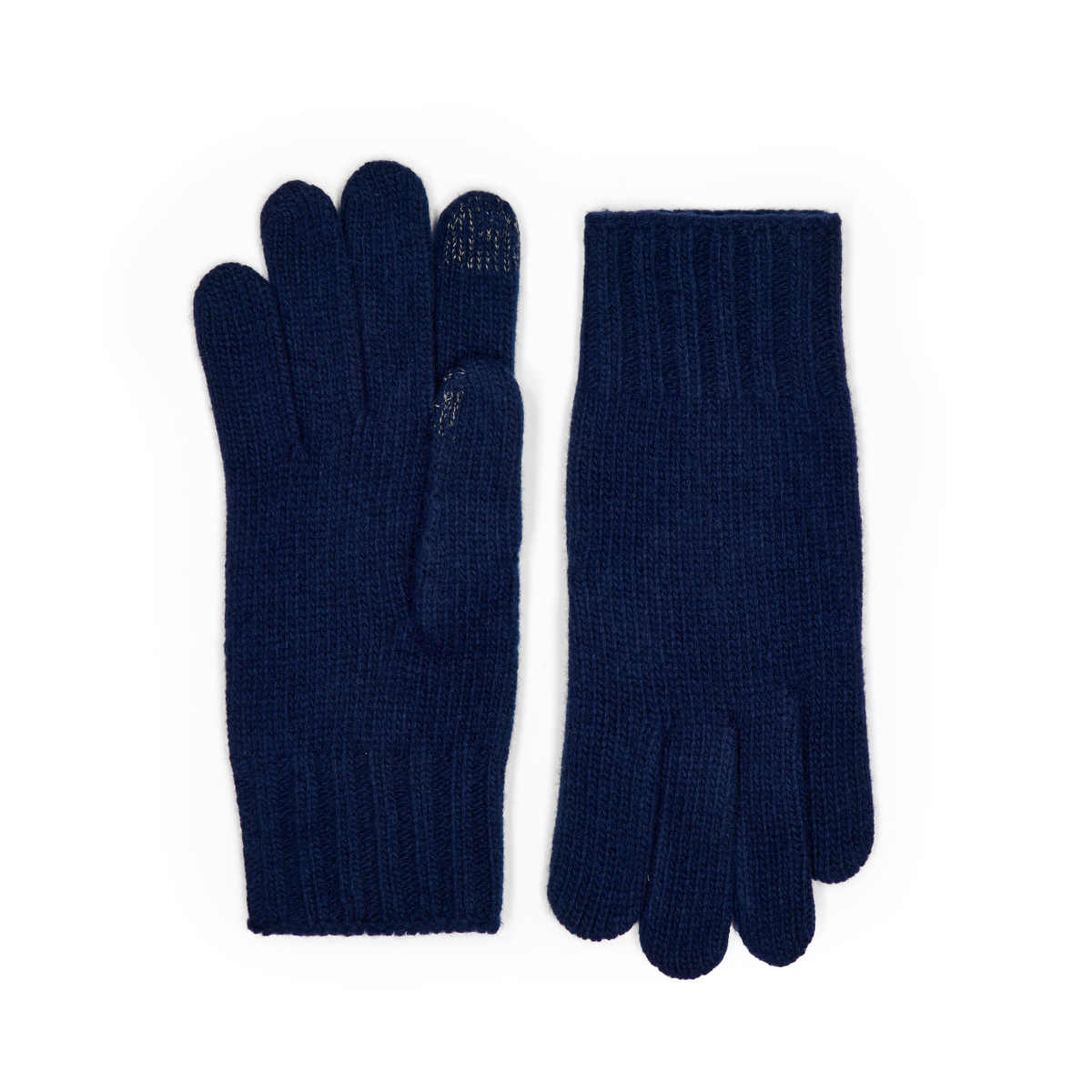 Men's navy wool gloves