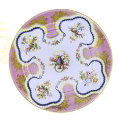 S&egrave;vres inspired pink and gold tin plate