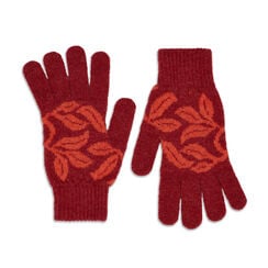 Arts and Crafts red lambswool gloves